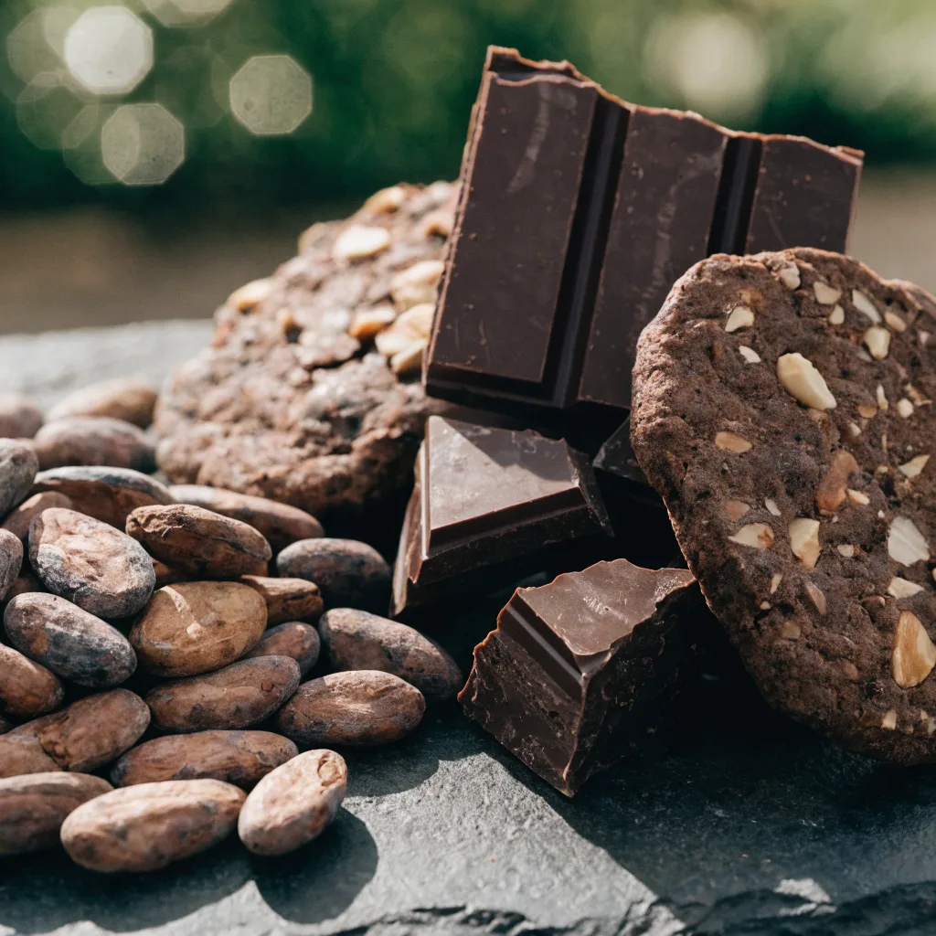 Proceso de selección de granos de cacao para las galletas de chocolate LU