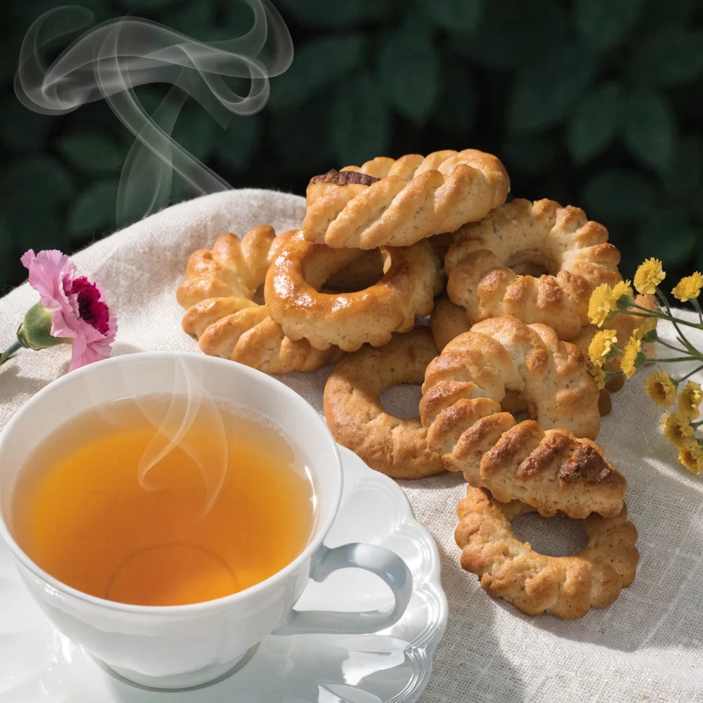 Galletas LU acompañadas de una taza de té caliente