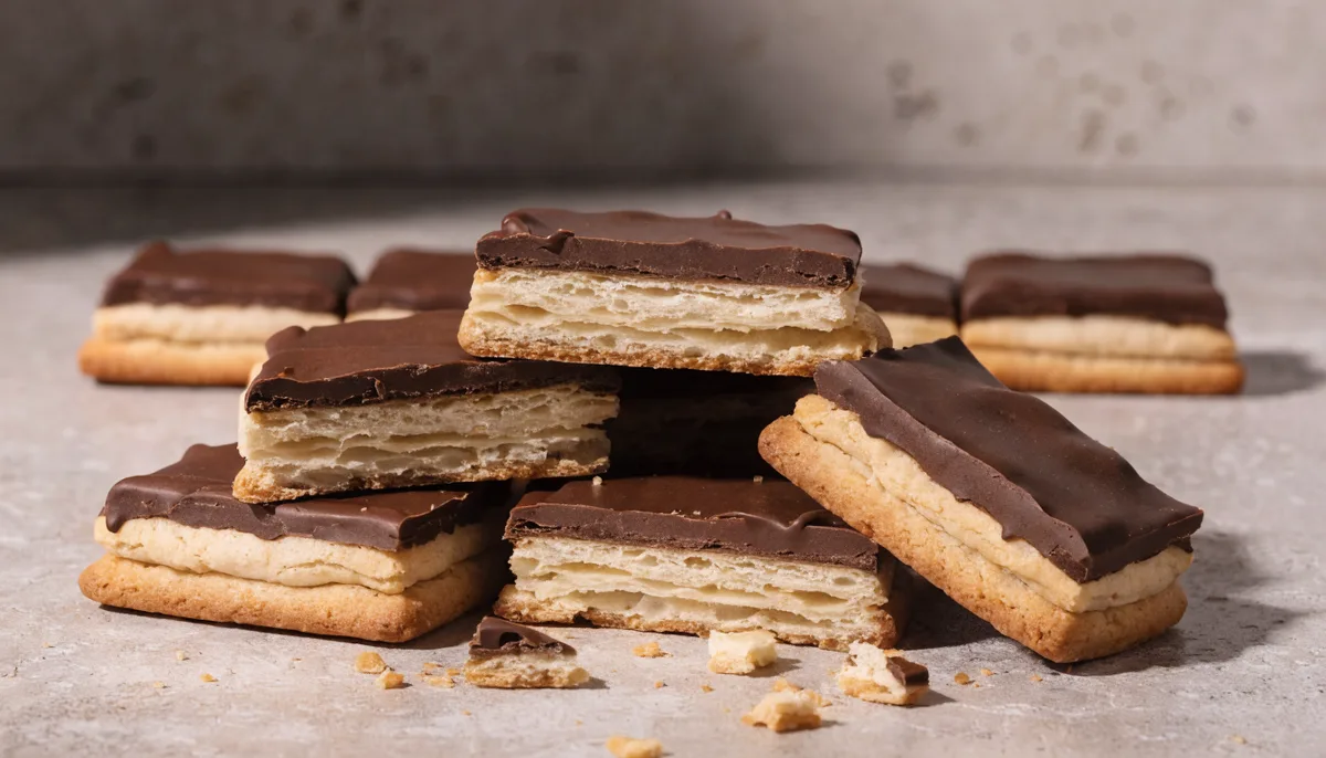 Galletas Petit Écolier de LU con tableta de chocolate negro sobre fondo elegante